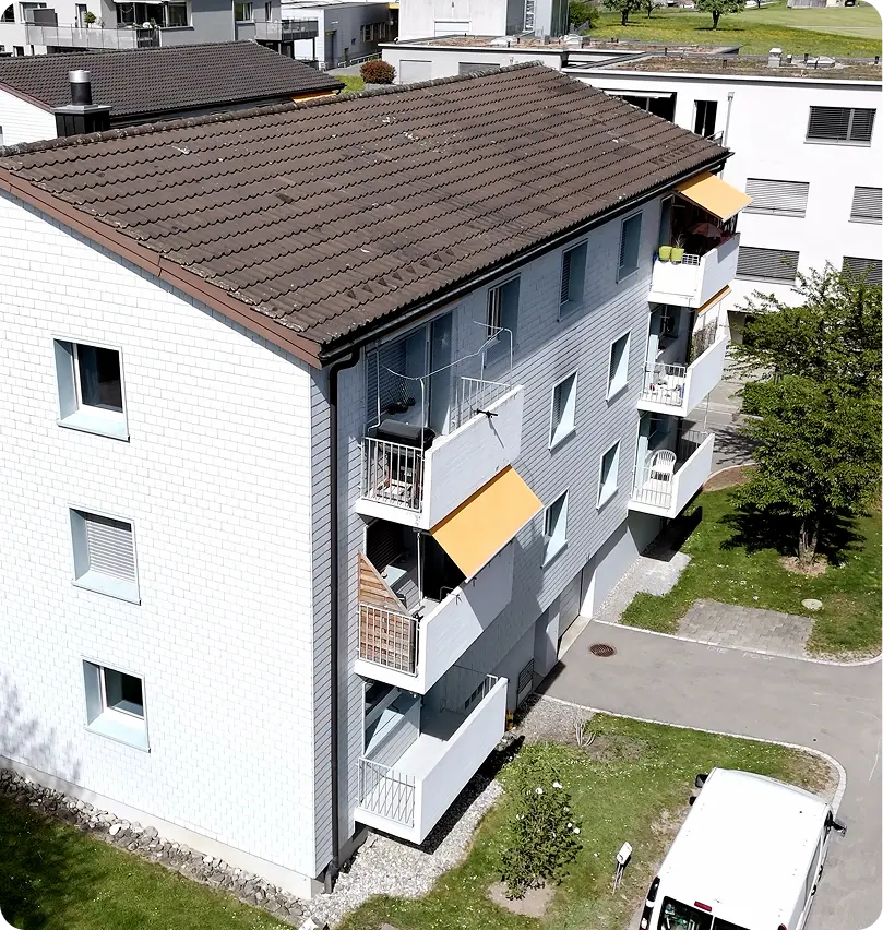 Aussenansicht einer Wohnliegenschaft der Murg-Stiftung
