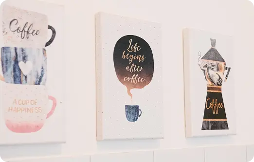 Dekorative Bilder mit Kaffeemotiv