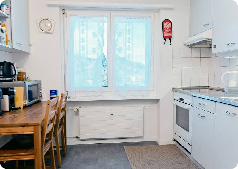 Küchenbereich einer Aussenwohnung